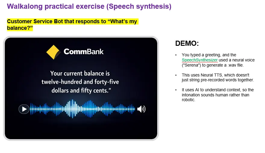 Neural Voice Banking Bot
