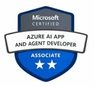 Microsoft Certified — Azure AI App and Agent Developer Associate badge